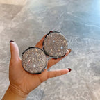 Makeup Mirror Luxury Diamond Portable Pocket Compact Mirror Women's Gifts Handheld Cosmetic Mirror with Magnification
