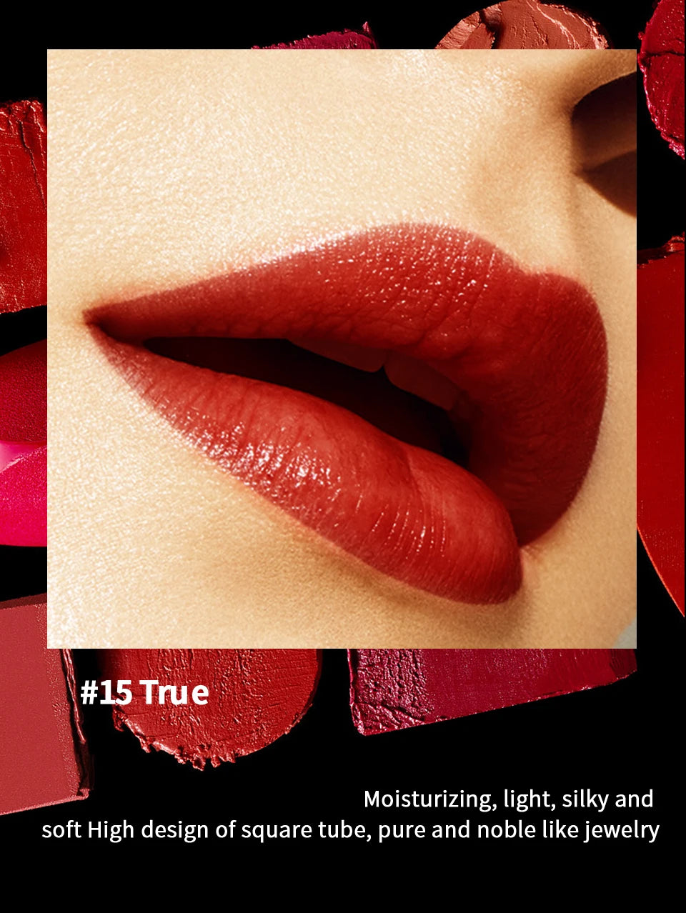 CHARMACY 6 Colors Luxury Velvet Nude Moisturize Lipstick Long Lasting Easy to Wear Korean LipStick for Women Makeup Cosmetic