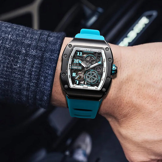 Top Brand Original Automatic Watch for Men High-end Luxury Hollow Out Chronograph Waterproof Mens Mechanical Watches Clock Reloj