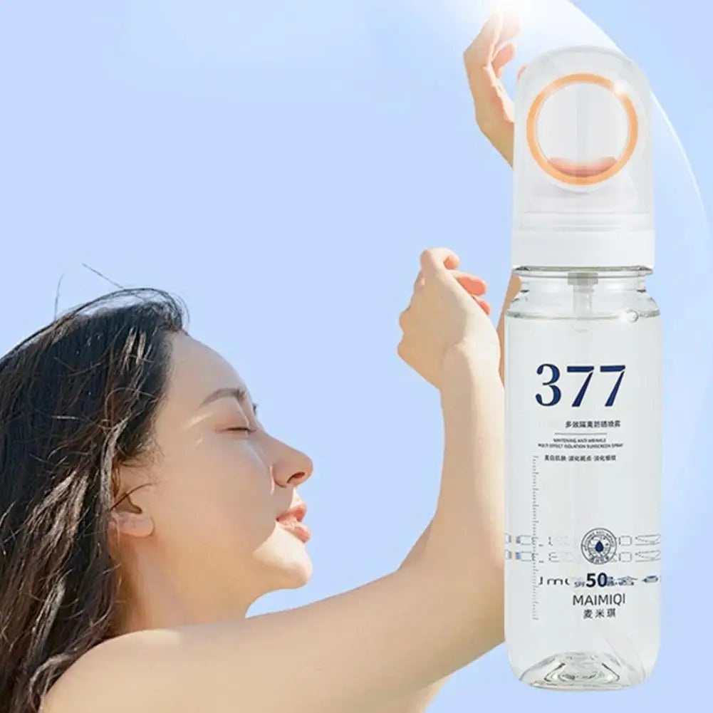 90ML 377 Sunscreen Spray SPF50+ Anti-aging Anti Wrinkle Moisturizing Whitening Sunscreen Spray Facial Body Neck Skin Care Spray