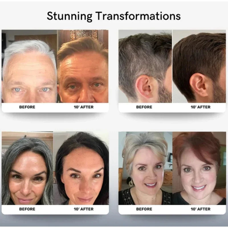 5 Colors Hair Dye Shampoo Black Hair Color Dye Hair Shampoo Cream Instant Dye Shampoo Men Women Moisturizing and Repairing Hair