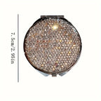 Makeup Mirror Luxury Diamond Portable Pocket Compact Mirror Women's Gifts Handheld Cosmetic Mirror with Magnification