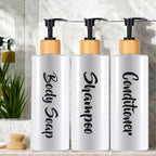 Shampoo Conditioner Bodywash Soap Dispenser Bathroom Shower Soap Dispenser Empty Shampoo Bottle Bathroom Essential