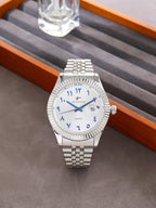 New Men Date Watches High-end Luxury Casual Calendar Stainless Steel Business WristWatch Leisure Sport WristWatch Clock
