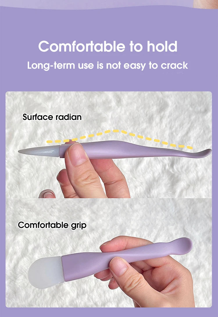 Double head silicone facial mask brush face cleaning scraper daub type mud film special brush beauty tool