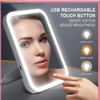 Light Up Your Beauty Routine: LED Makeup Mirror With Adjustable Dimming, Rotating & Storage - USB Vanity Mirror