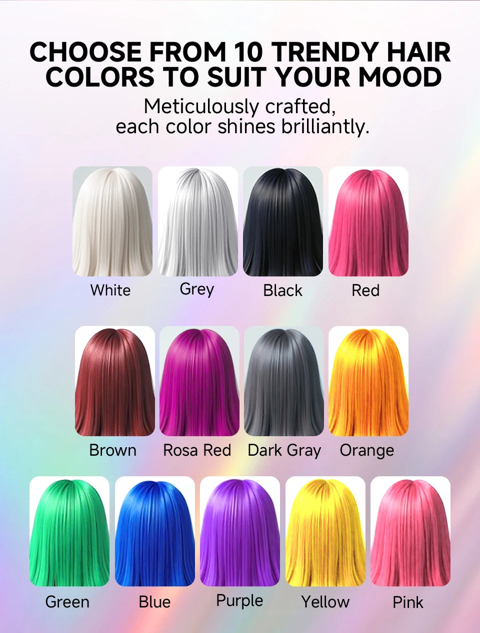 Hair Localized Staining 13 Color Temporary Diy Hair Colour Wax Easy To Wash One-Time Hair Dyed Mud Long Lasting Hair Color Cream