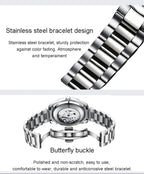 Luxury Fashion Mechanical Automatic Wristwatches For Men High Quality Stainless Steel Waterproof Luminous Mens Watch