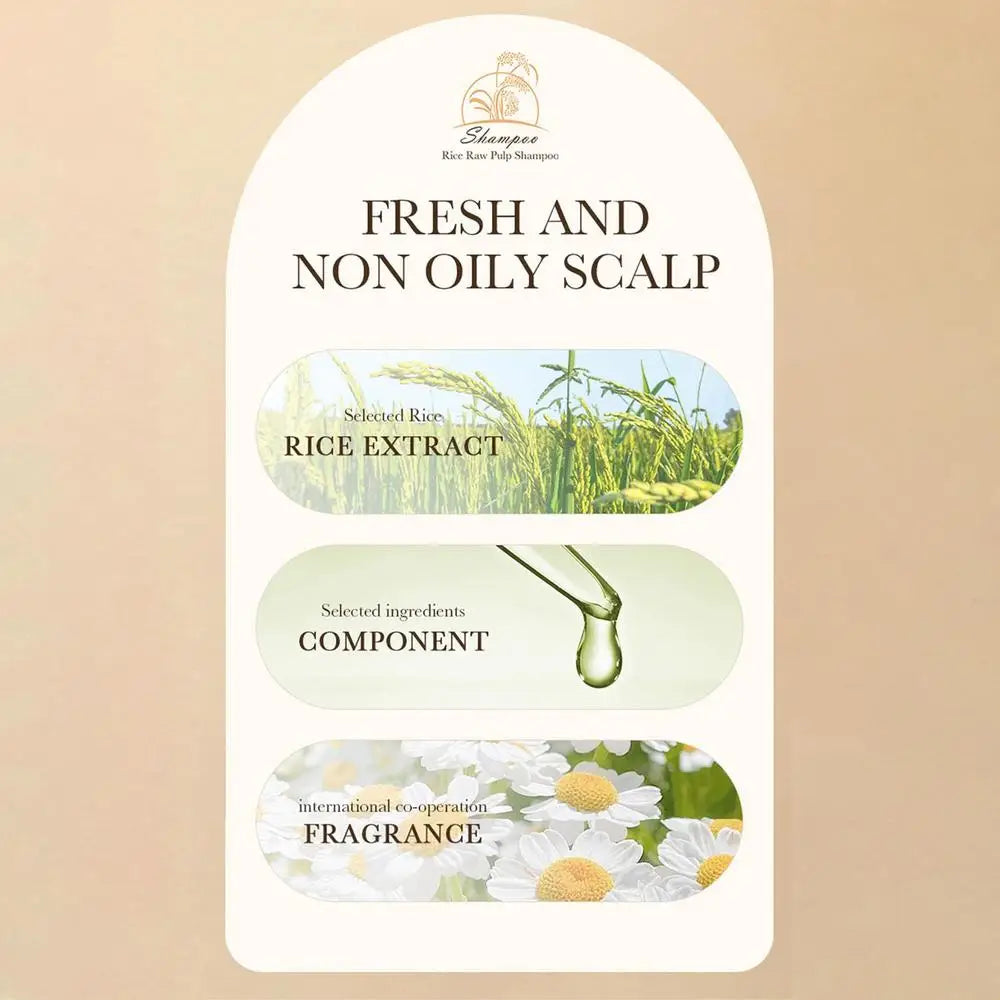 Rice Water Shampoo Volumizing Hair Shampoo For Hair Wash Brittle And Dry Hair Moisturizer For Dry Oily Hair For Travel Spa