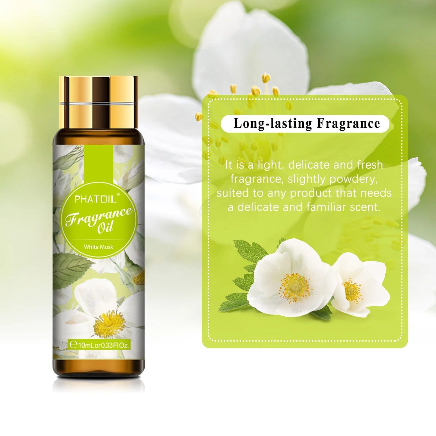 PHATOIL 44pcs/Set 10ml Perfume Fragrance Oil with Dropper Coffee Orange Peach Marigold Coconut  Sea Breeze Palmarosa Fresh Linen