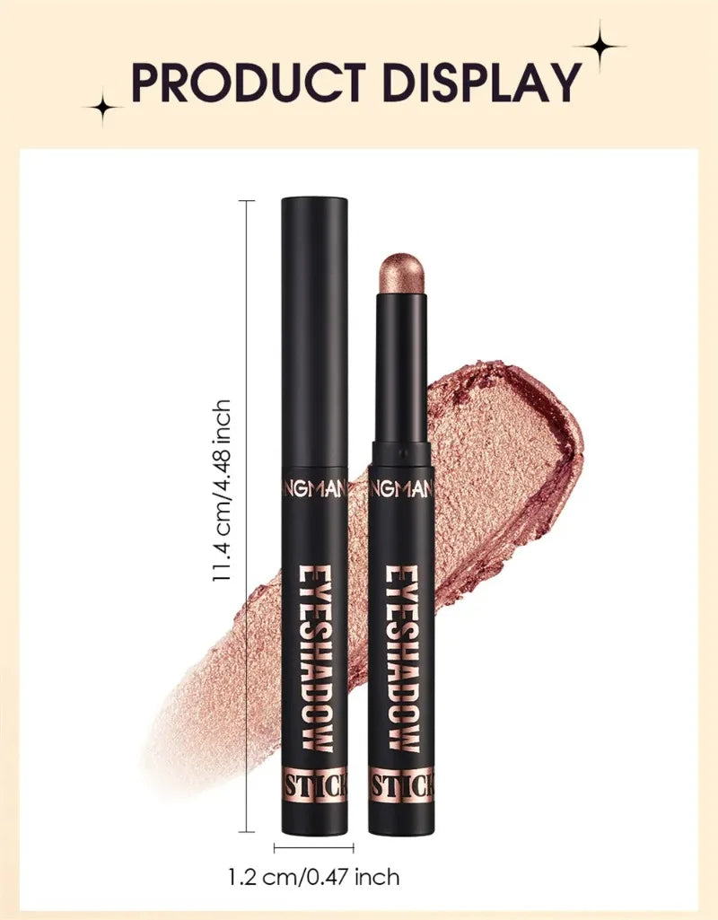 1PC Waterproof Pearlescent Eyeshadow Pencil Stick 16 Colors Lasting Glitter Shimmer Eye Shadow Highlighter Pen Eyes Makeup Tools